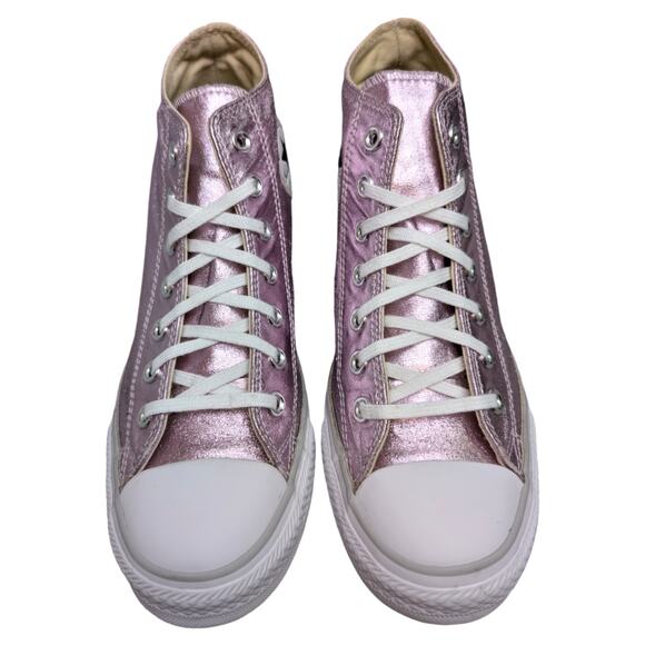 Converse 2017 CTAS Lux Mid Hidden Wedge Metallic Fuschia Pink Sneaker Womens 9.5 - Picture 2 of 11